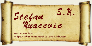 Stefan Muačević vizit kartica